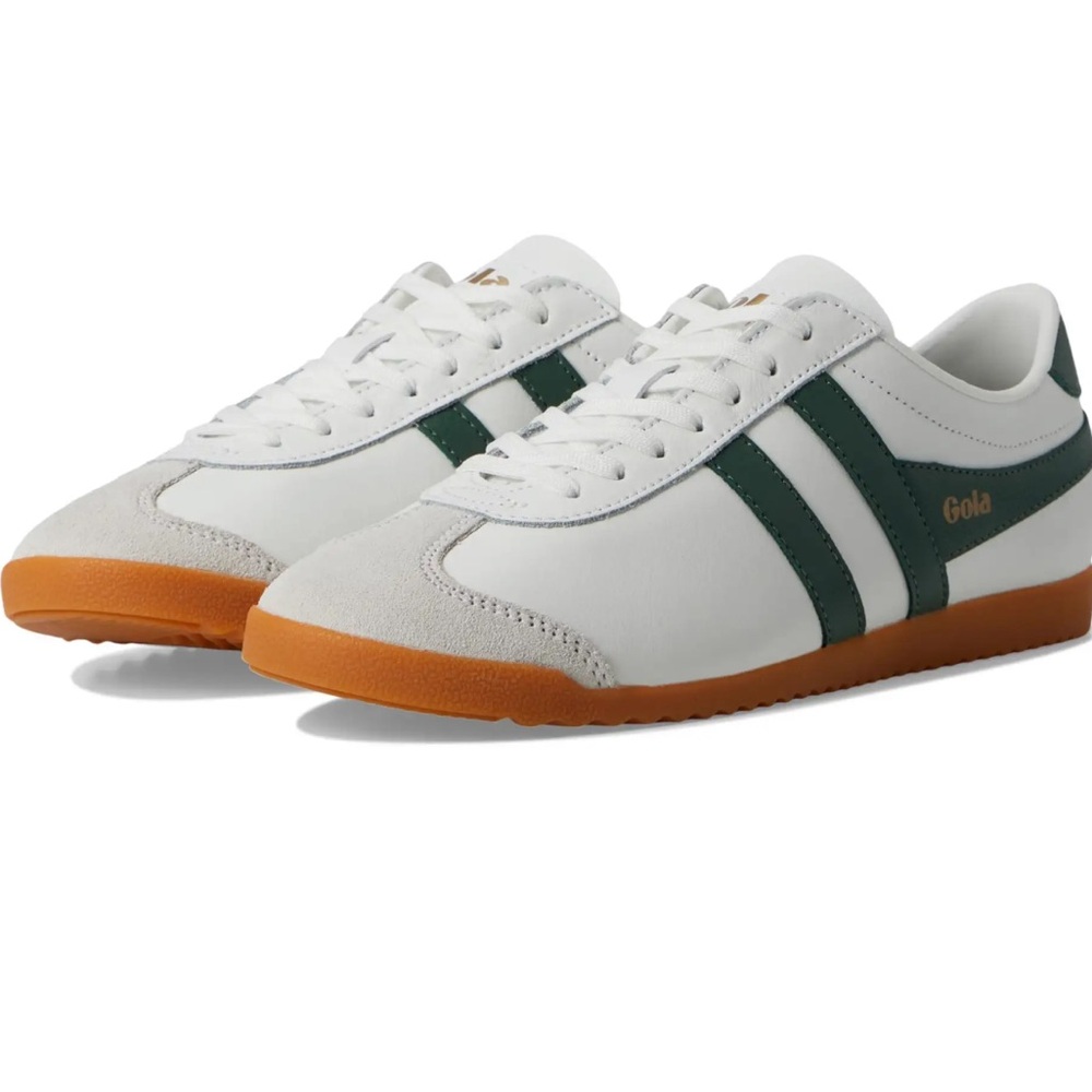 Gola Classic White and Dark Green Sneakers